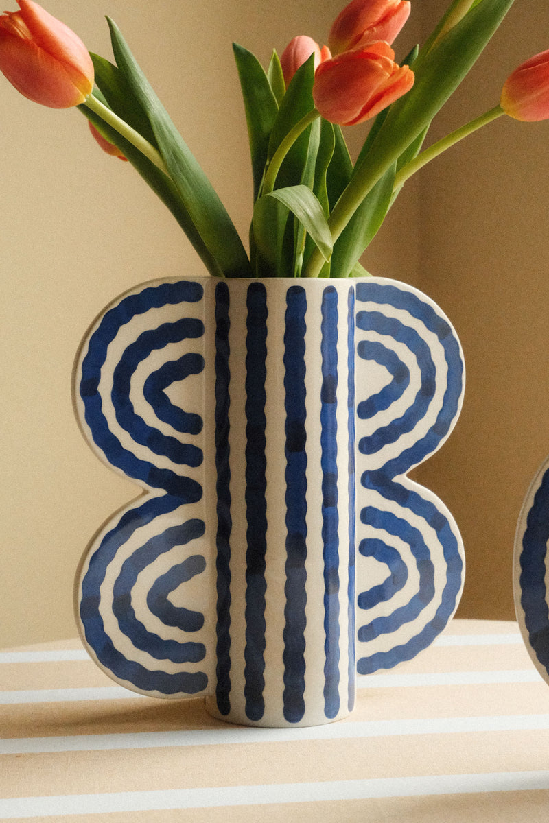 Large Butterfly Vase - Blue