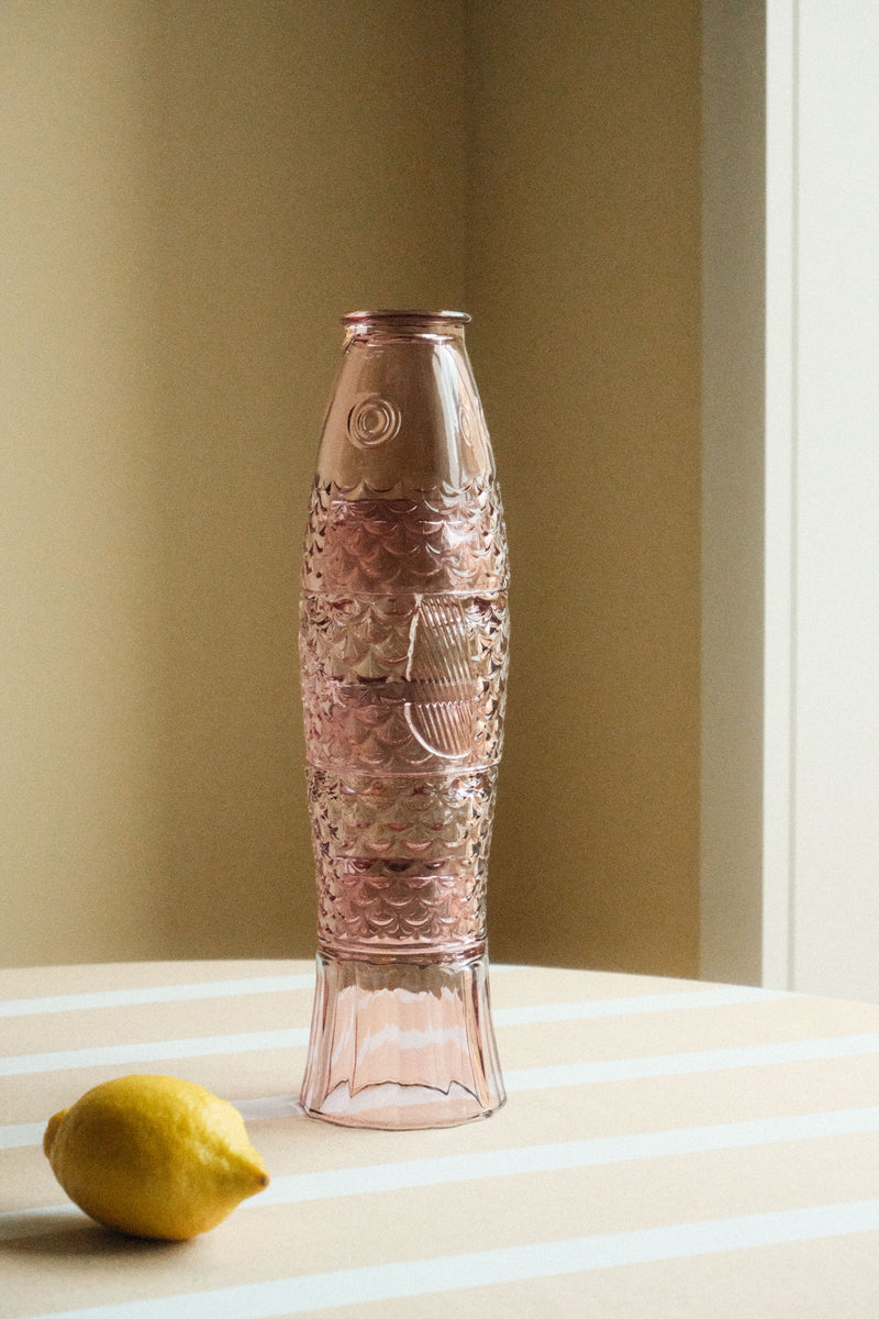 Set of Four Fish Stacking Drinking Glasses - Pink