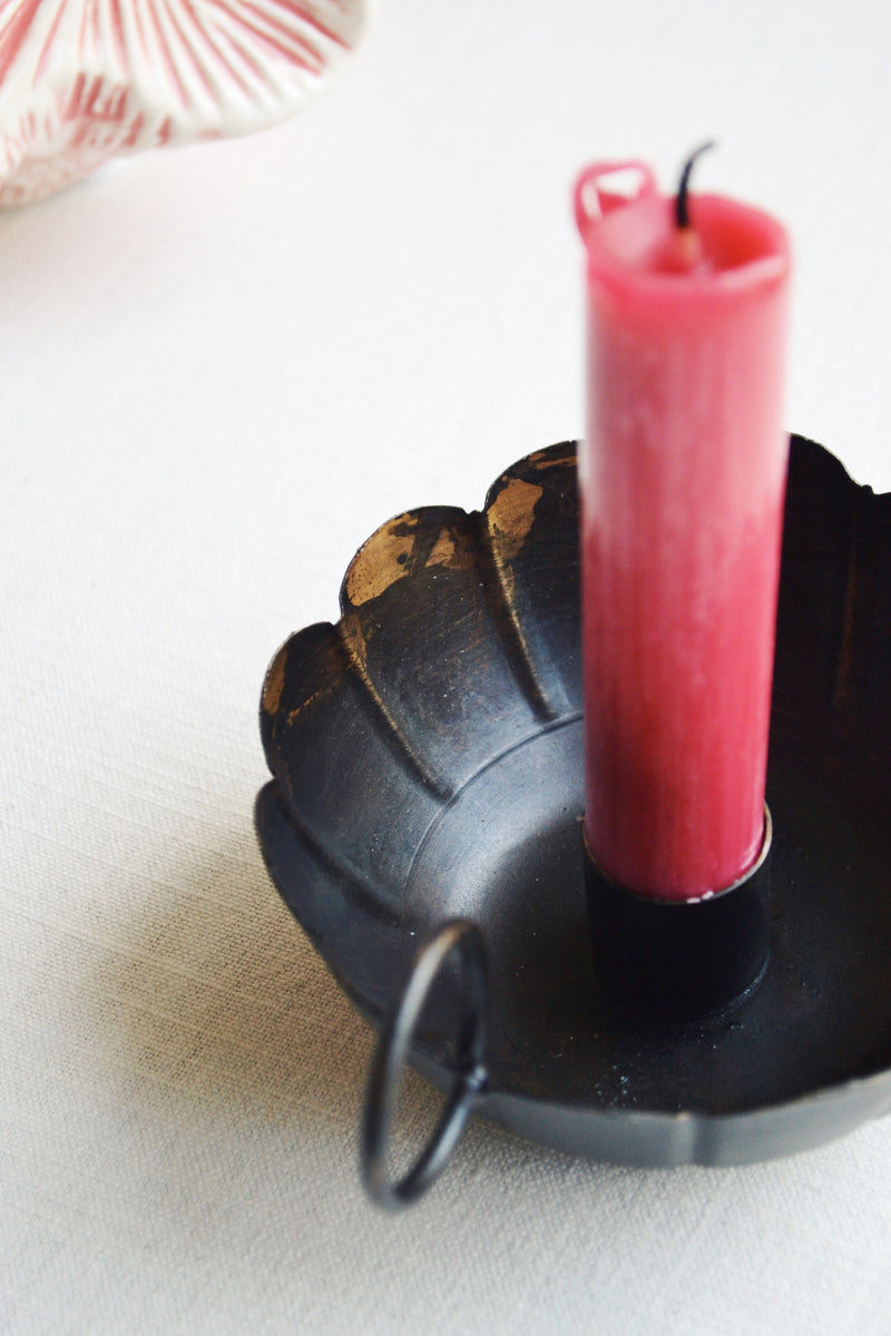 Scallop Iron Candle Holder