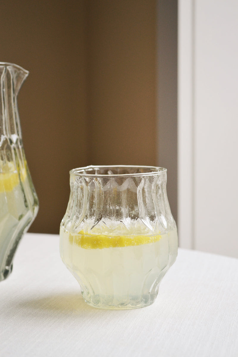 Grooved Drinking Glass