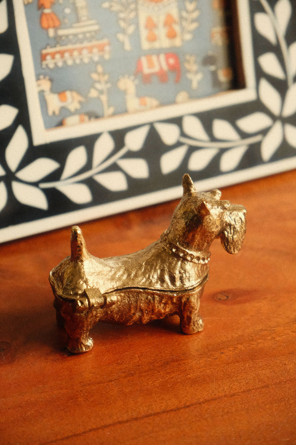 Small Gold Terrier Trinket Box