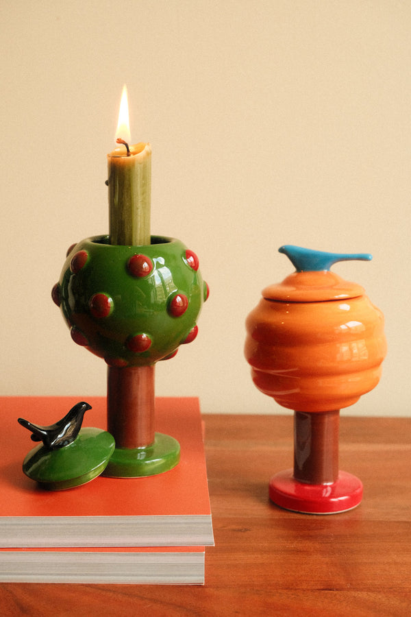 Hal Haines /  &k Amsterdam | Bird In Apple Tree Candle Holder