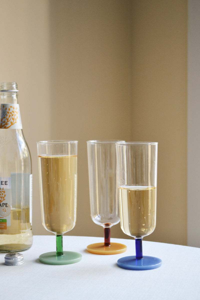 Set of Two Flutes - Amber