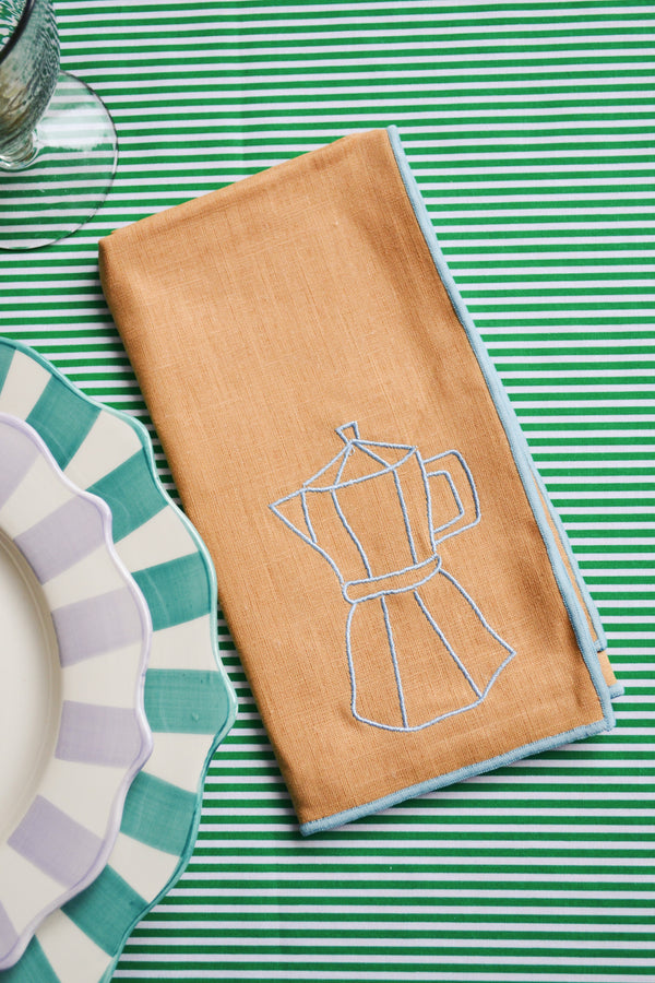 Set of Two Linen Blend Napkins - Cafetiere