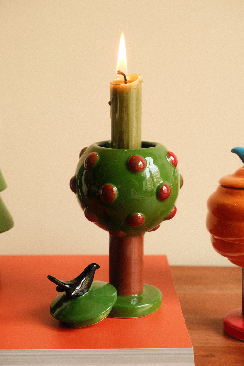 Hal Haines /  &k Amsterdam | Bird In Apple Tree Candle Holder