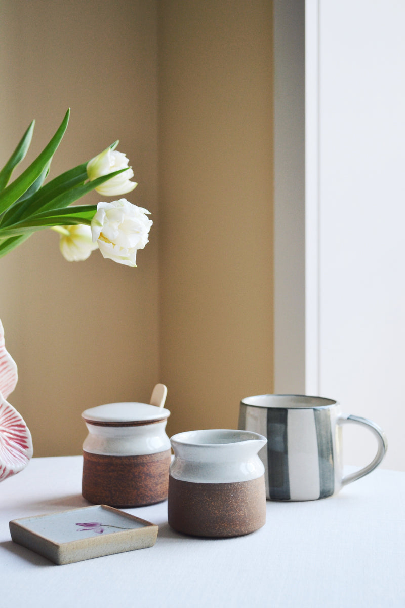 Small Stoneware Jug - Milk White