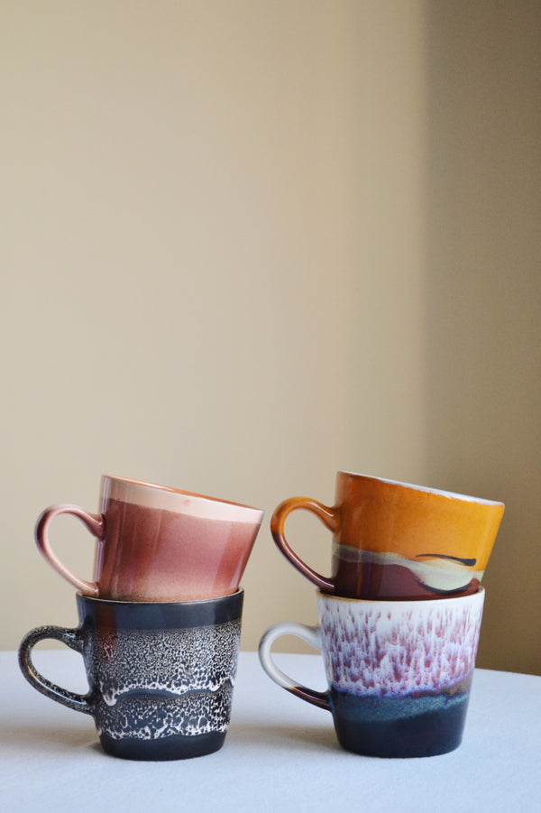 HKLIVING ® | Set of Four Ceramic Americano Mugs - Friction