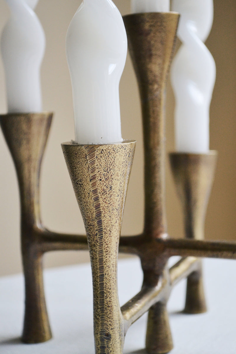 Antique Brass Candle Stand