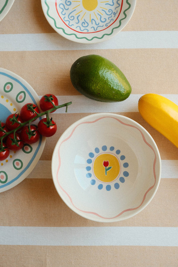 Stoneware Summer Soup Cereal Bowl - Tulip
