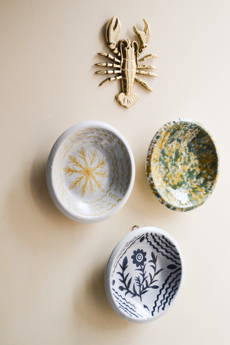 Yellow Star Terracotta Wall Plate