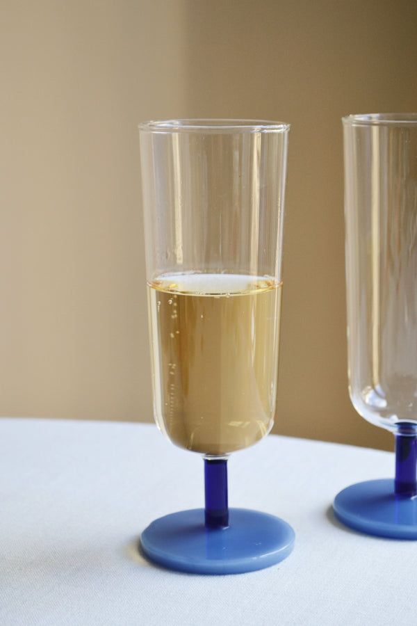 Set of Two Flutes - Blue