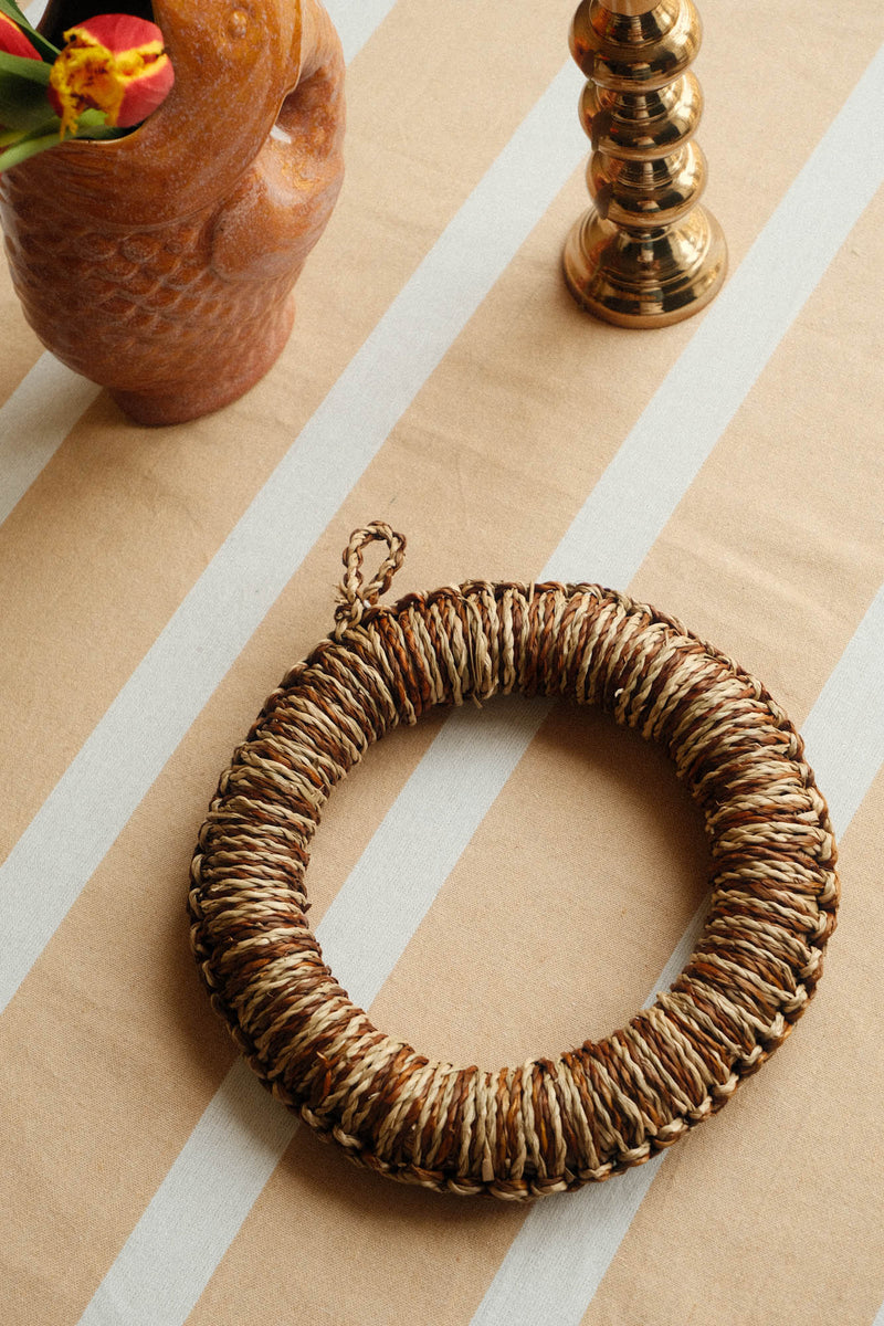 Round Seagrass Handwoven Trivet - Three Colours Available