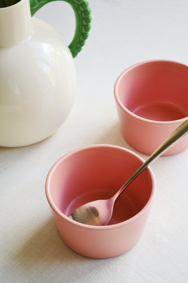 Set of Two Cereal Bowls - Dusty Pink