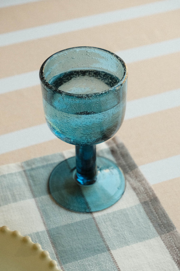 Bubble Wine Glass - Blue