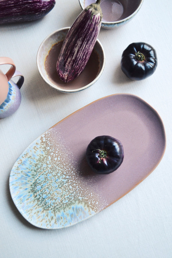 Purple Glazed Serving Plate