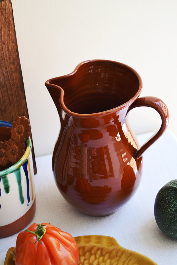 Glazed Brown Traditional Stoneware jug