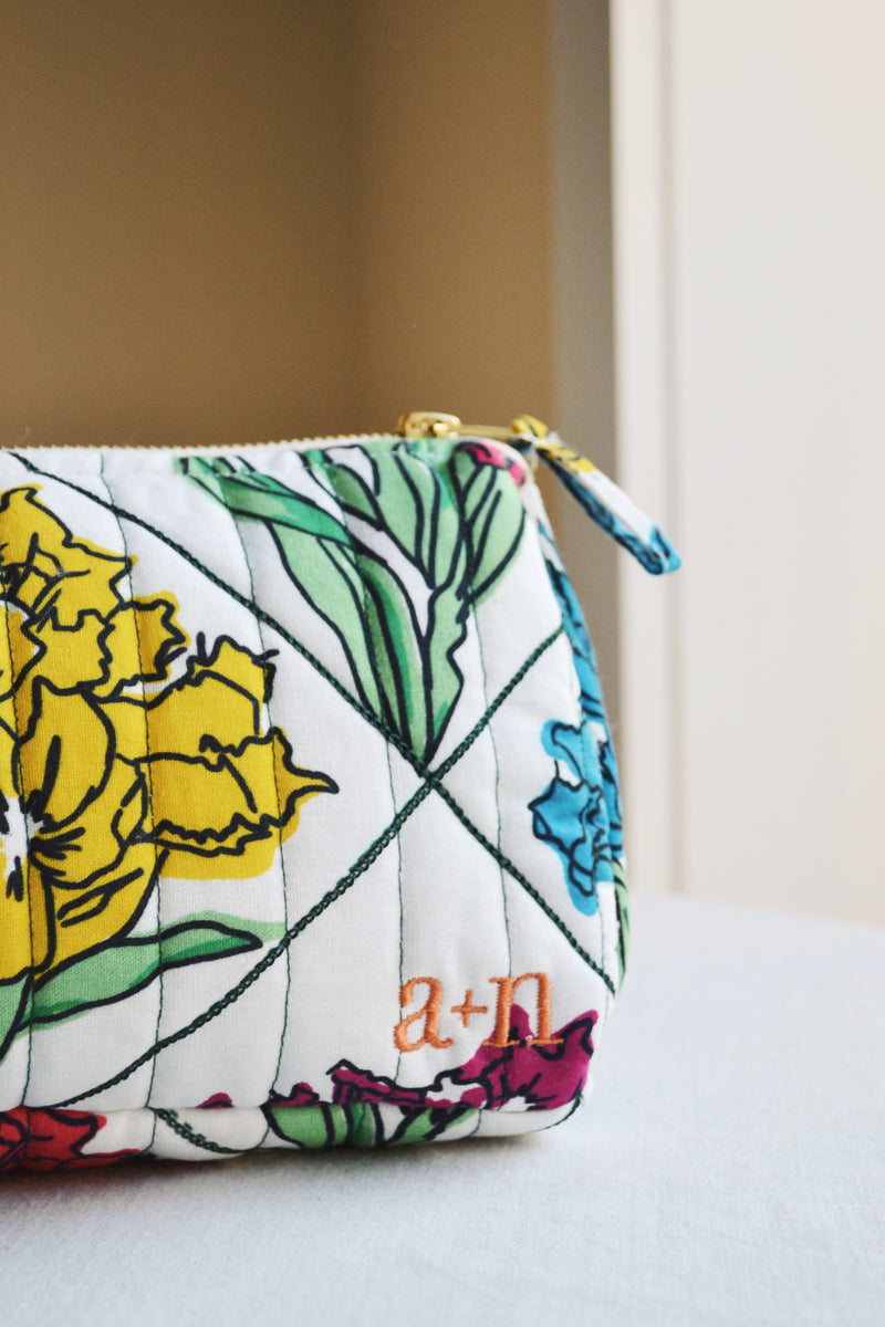 Floral Quilted Wash Bag