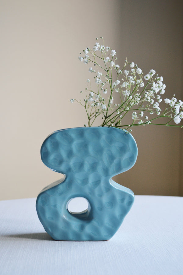 Clay Vase - Blue