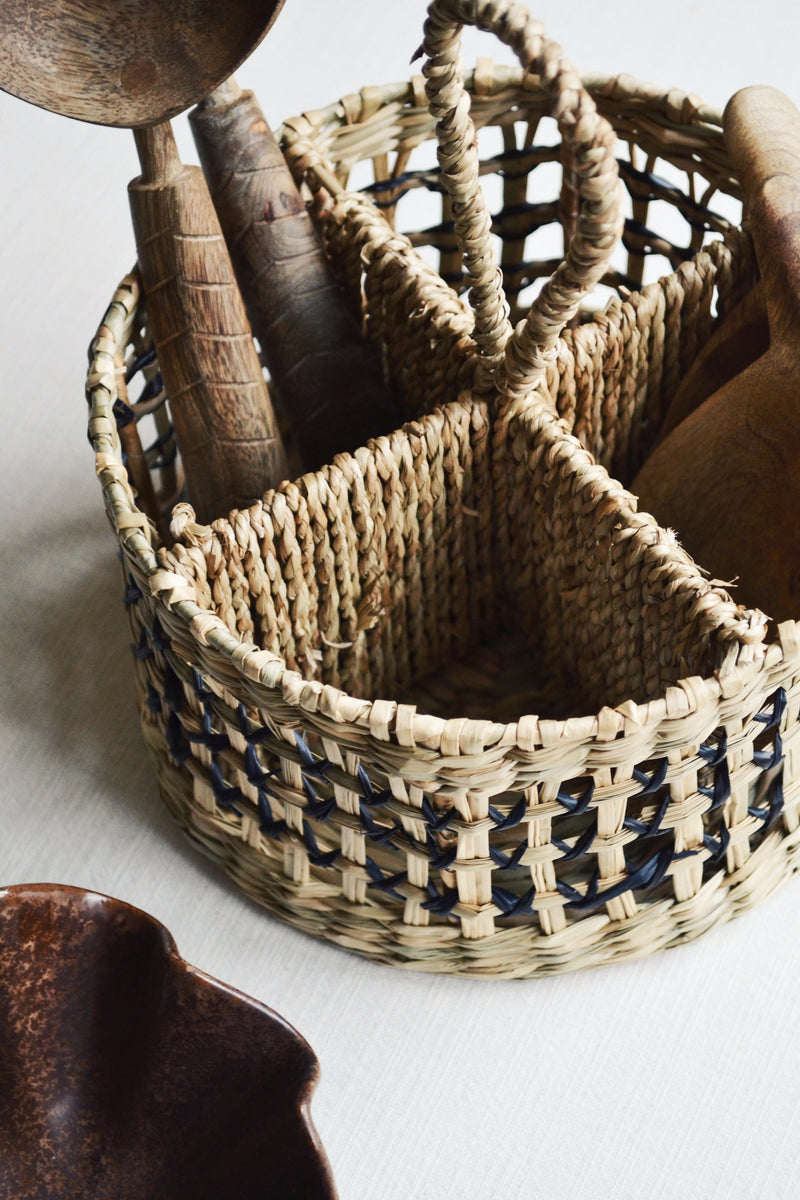 Seagrass Cutlery Organiser Holder