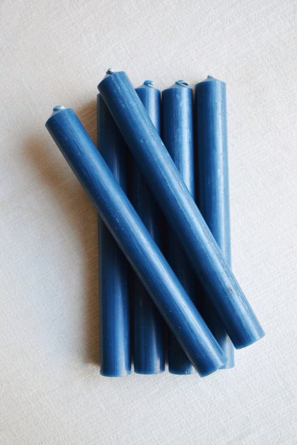 Bedruthan Blue Dinner Candles - Set of Six