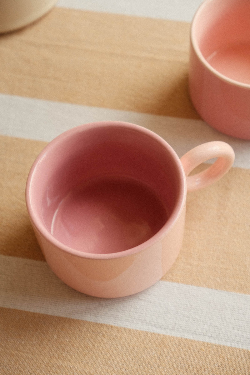 Set of Two Pink Mugs