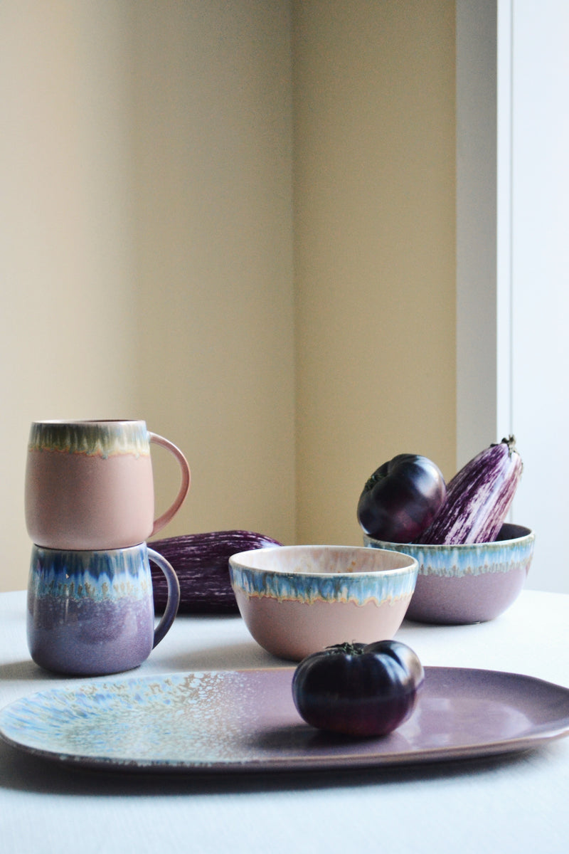 Purple Glazed Serving Plate