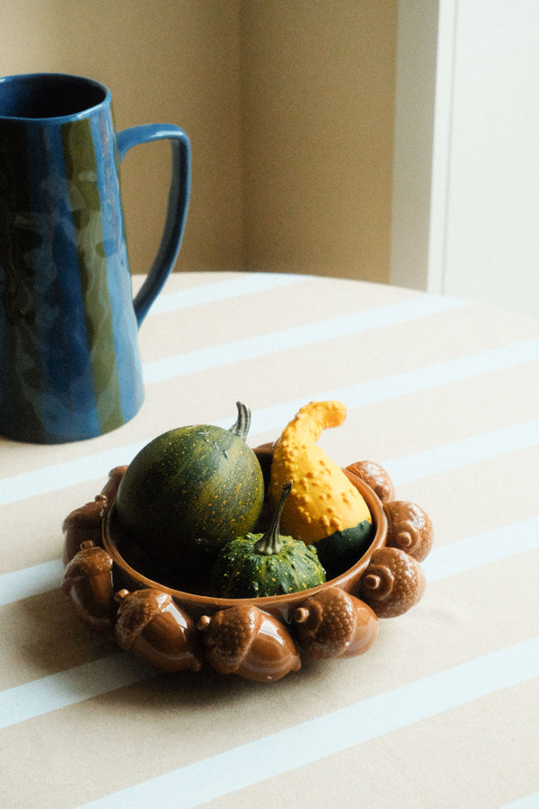 Ceramic Brown Acorn Bowl
