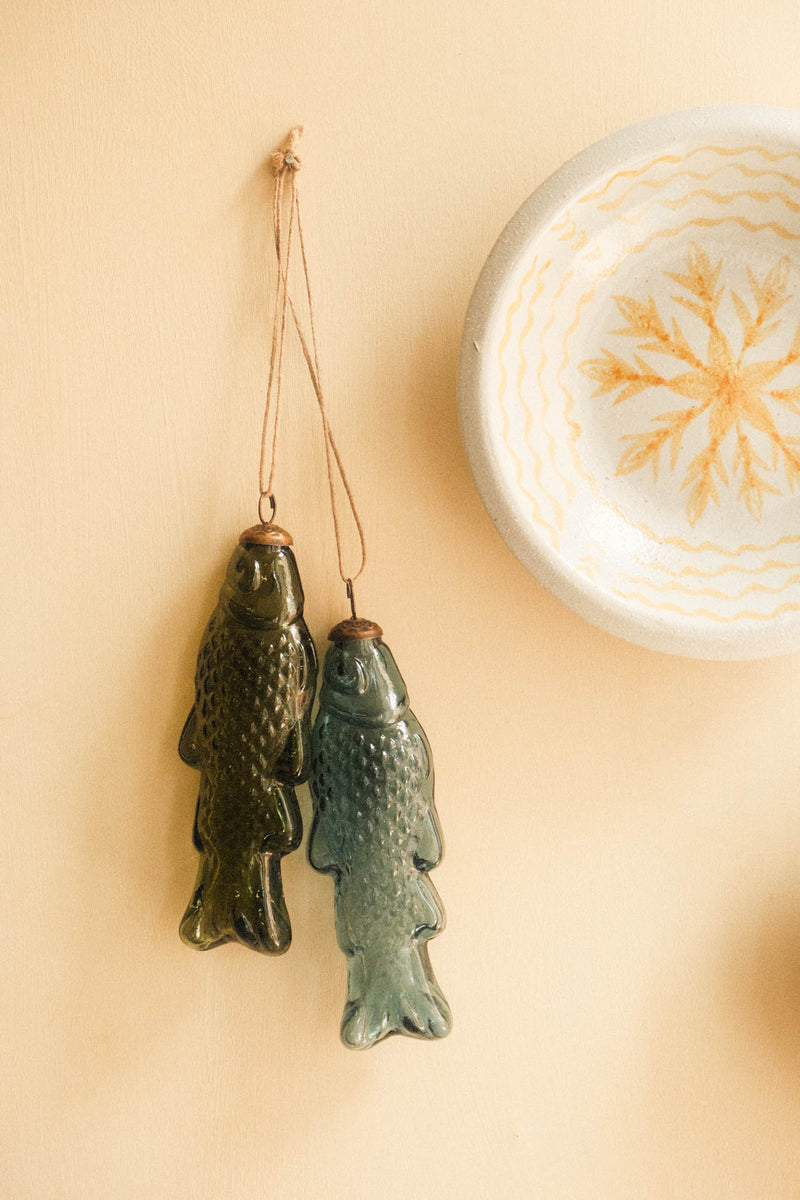 Decorative Hanging Glass Fish - Five Colours Available