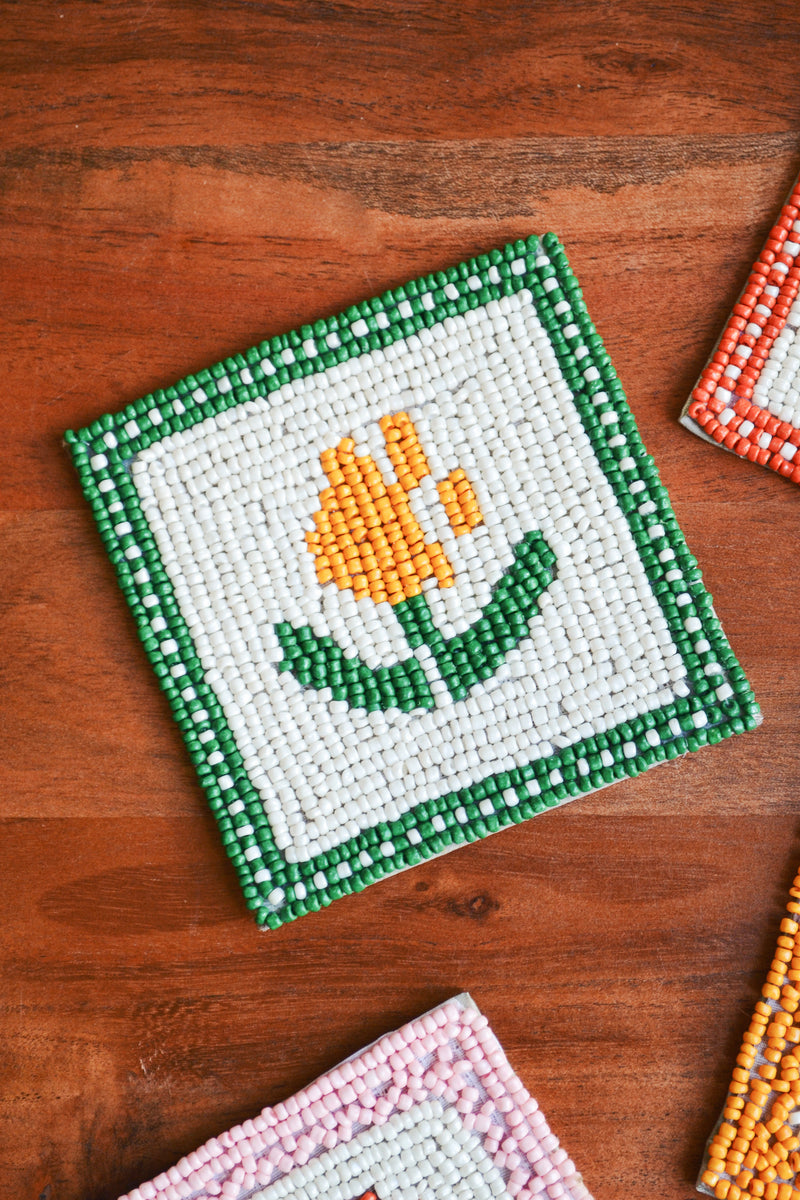 Beaded Coaster - Four Styles Available