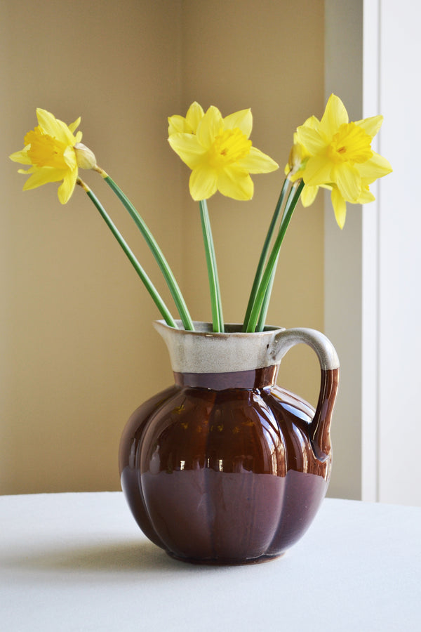 Brown Glazed Stoneware Jug