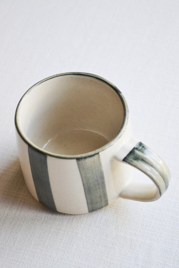 Washed Striped Mug - Grey