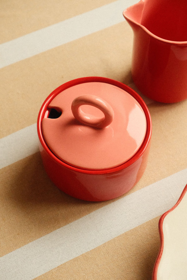 Red Sugar Pot