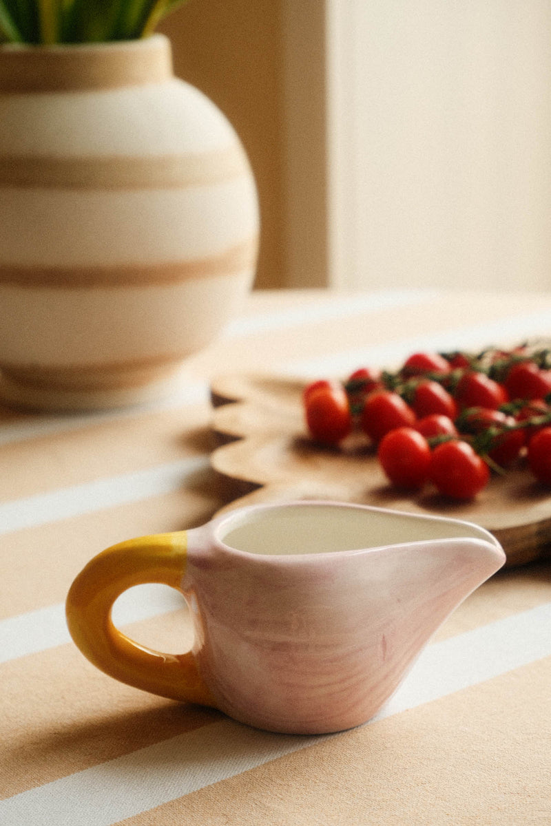 Small Ceramic Pink and Yellow Jug