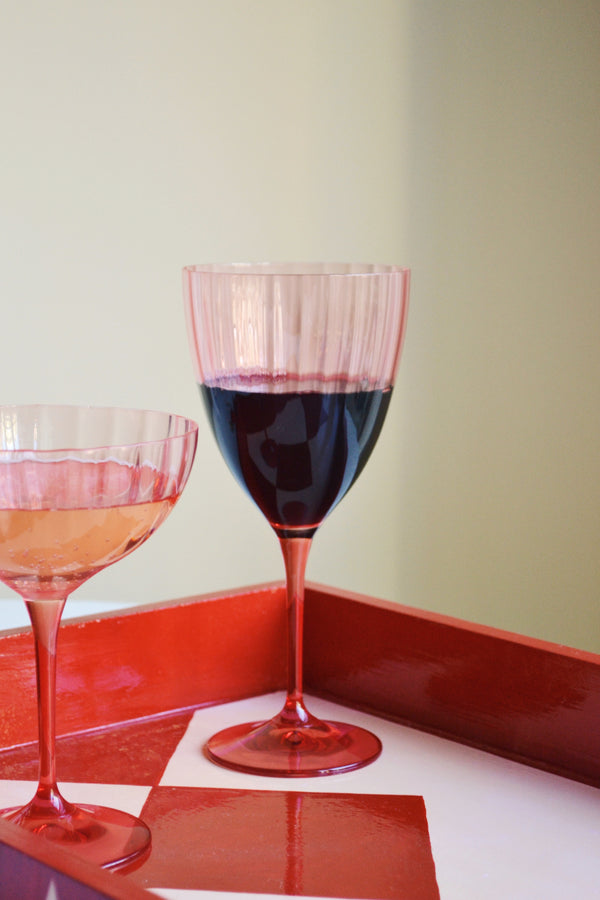 Pink Wine Glass