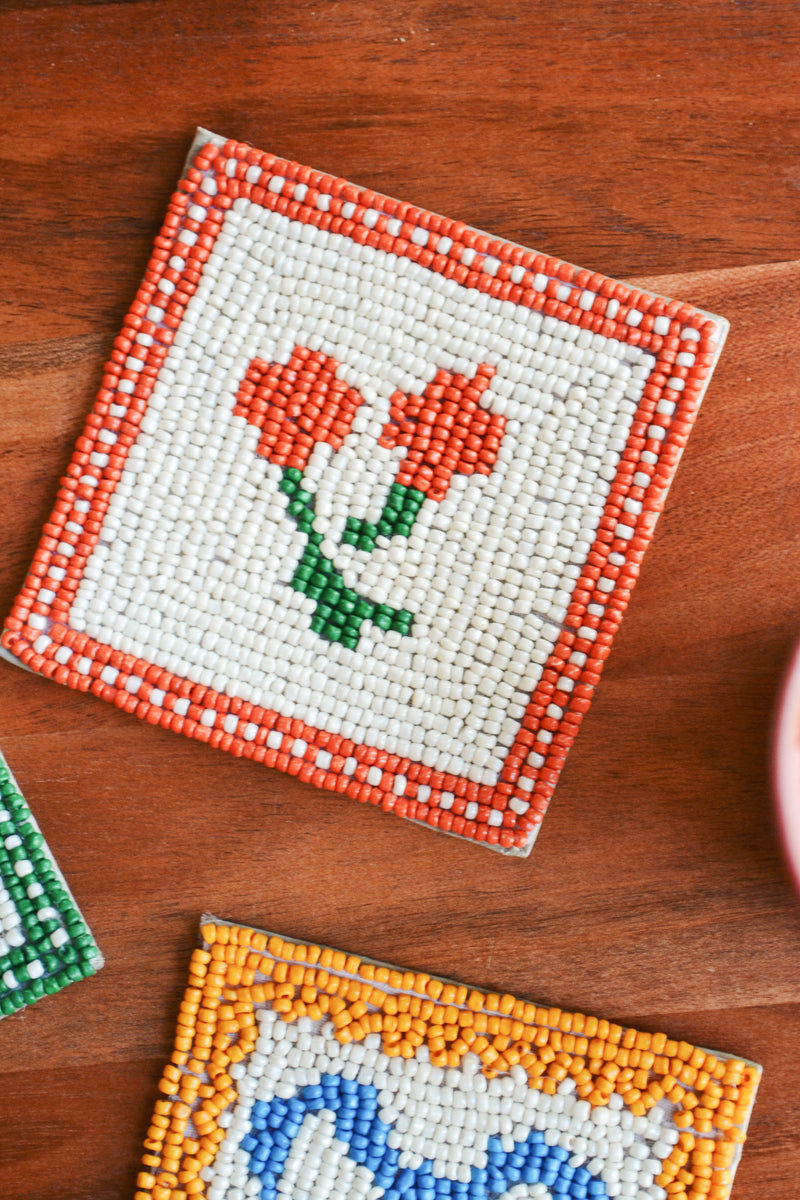 Beaded Coaster - Four Styles Available