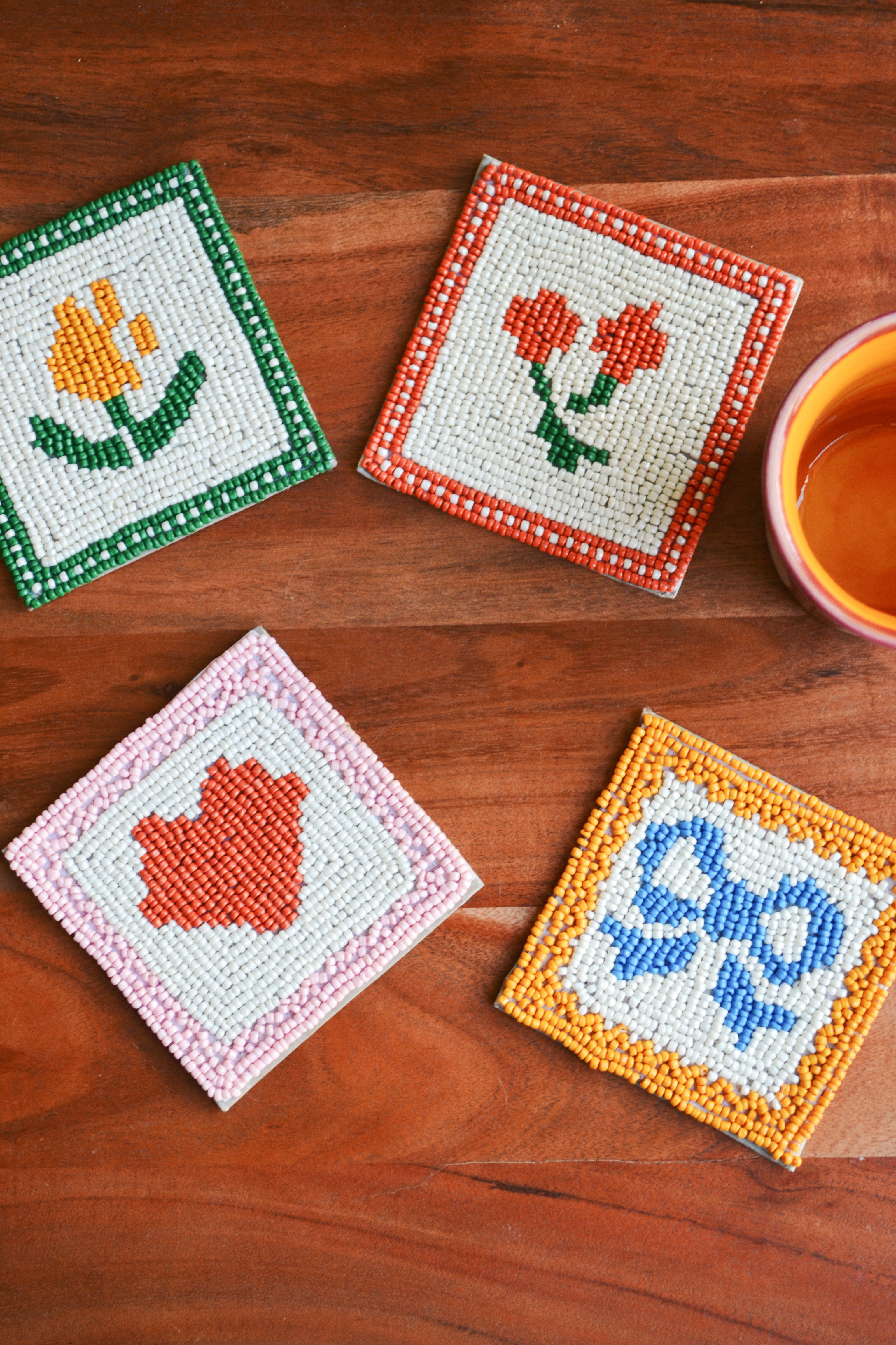 Beaded Coaster - Four Styles Available – Spicer and Wood