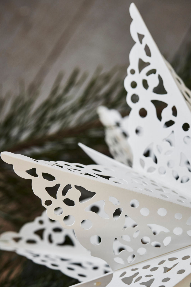 White Paper Cut Out Star Tree Topper