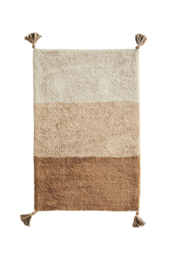Sand, Ginger and Dijon Tufted Cotton Bath Mat