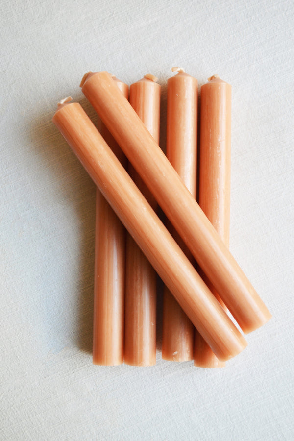 Terracotta Dinner Candles - Set of Six