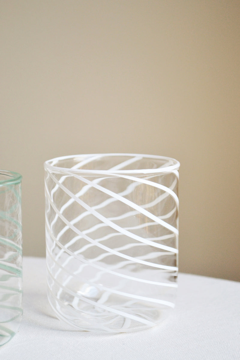 Twist Glass Tumbler - Three Colours Available