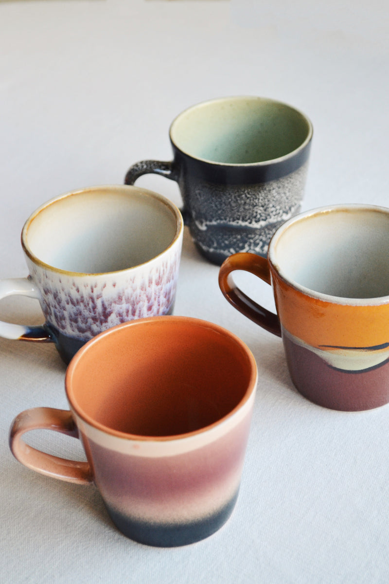 HKLIVING ® | Set of Four Ceramic Americano Mugs - Friction