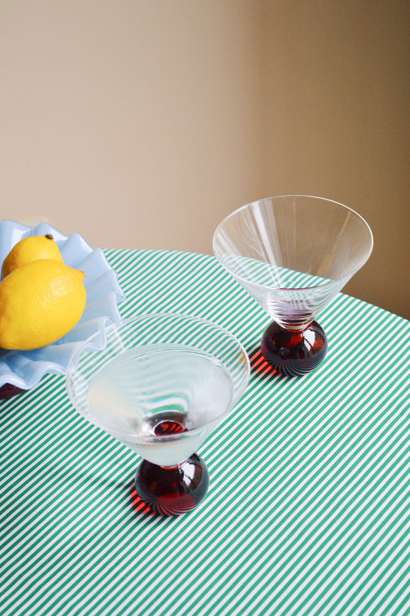 Set of Two Cocktail Glasses - Red