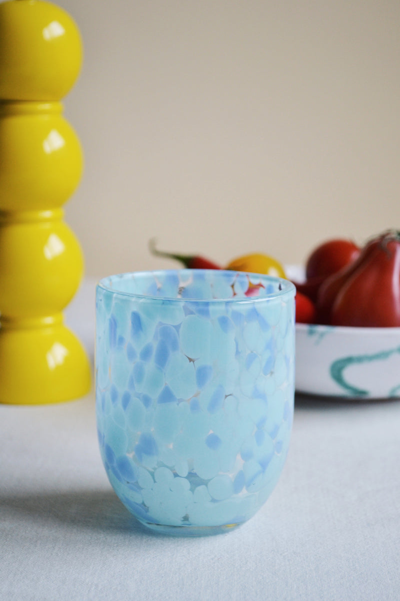 Splattered Messy Drinking Glass - Four Colours Available