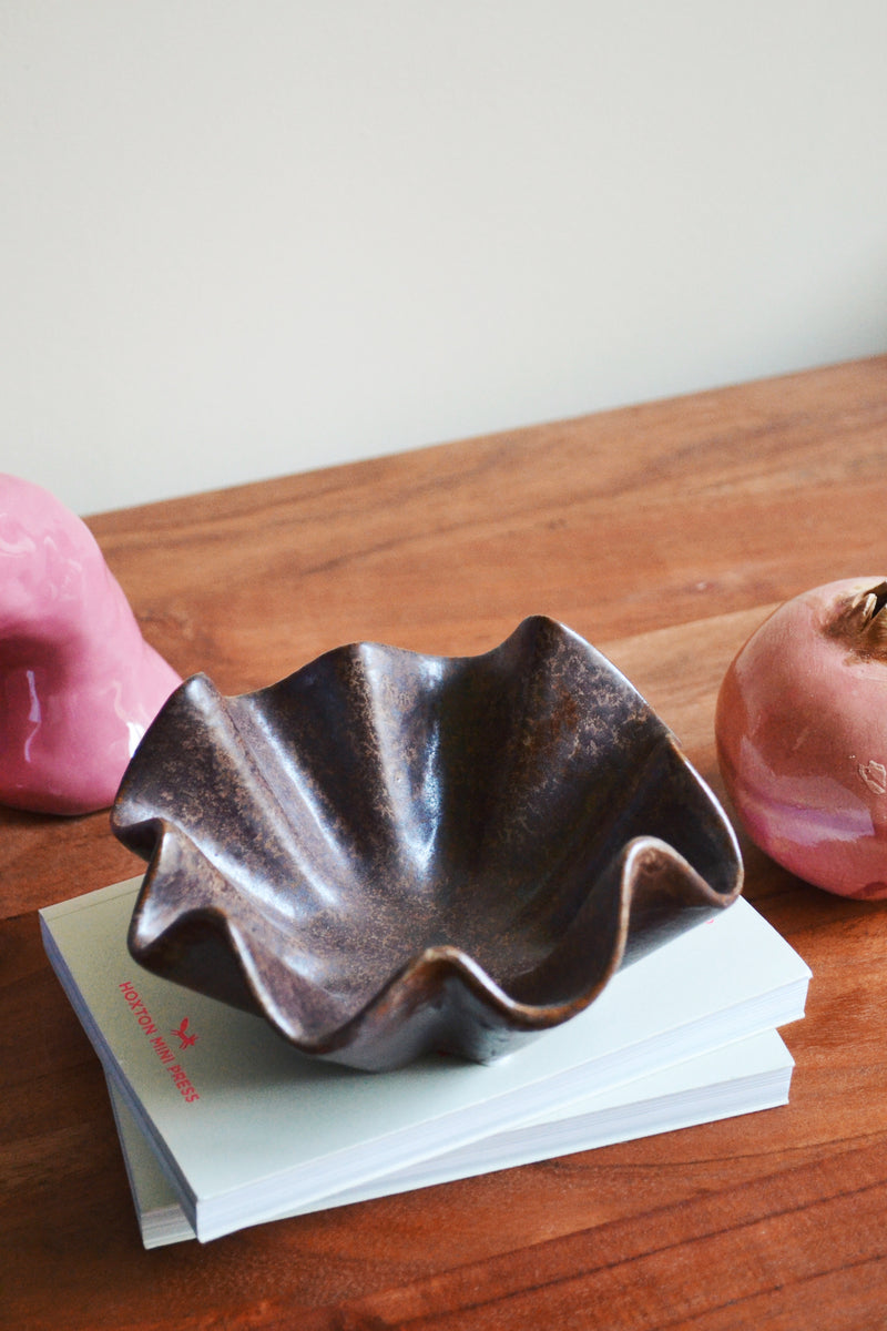 Brown Frill Stoneware Bowl