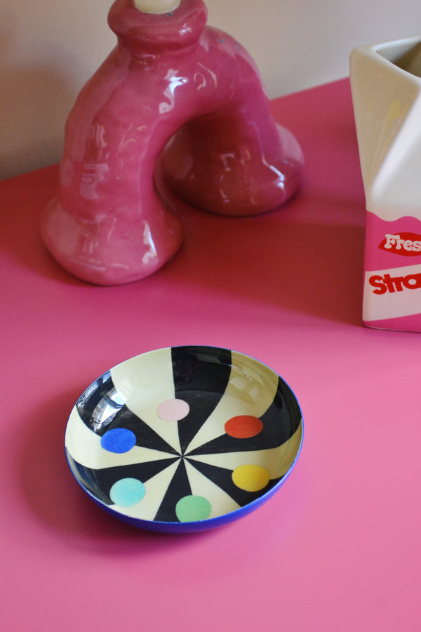 Enamel Printed Trinket Dish - Benson’s Colour Hexagon