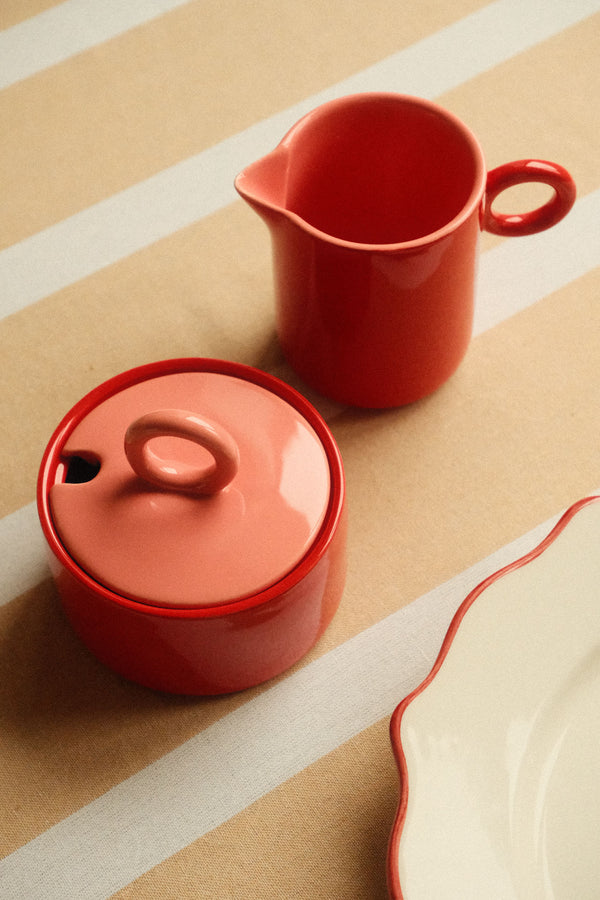 Red Sugar Pot