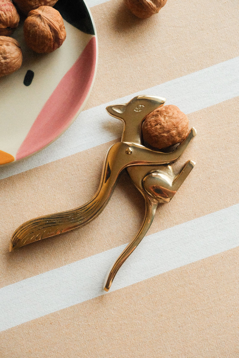 Polished Brass Squirrel Nutcracker