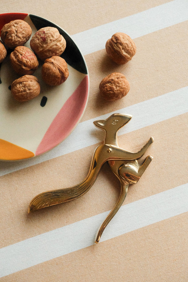 Polished Brass Squirrel Nutcracker