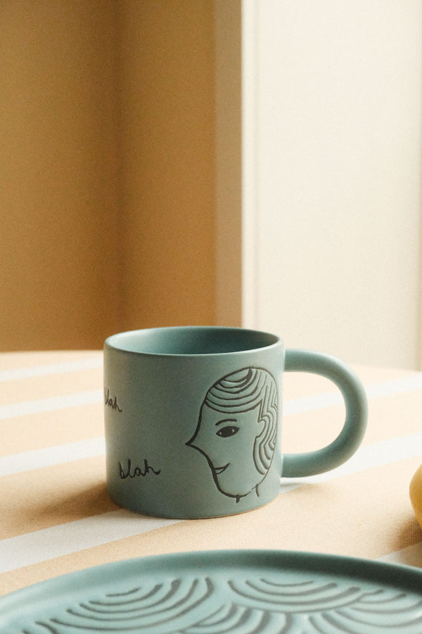 Donna Wilson | Blue Face Mug