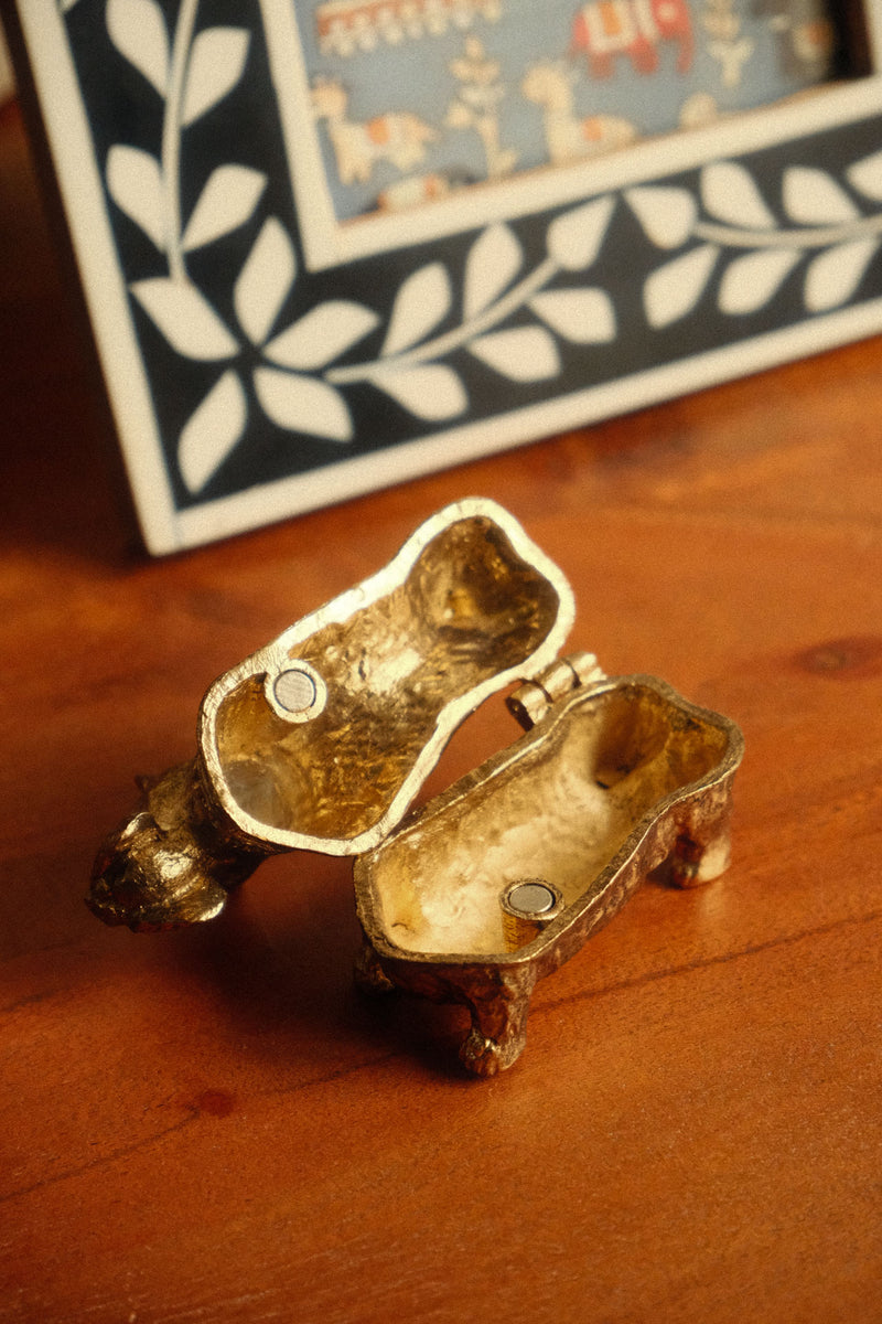 Small Gold Terrier Trinket Box